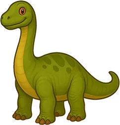 A friendly green Brachiosaurus